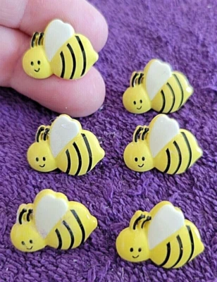 +Bees Honey Bees Mother Nature Thumb Tacks Push Pins - 6pc Set - Fun & Unique! - Image 1 of 4