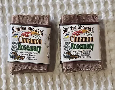 Bar Soap Cinnamon Rosemary All Natural Gunk Free Olive Oil Shea Butter Lot of 2 - Image 1 of 4