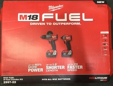 MILWAUKEE 2997-22 M18 FUEL HAMMERDRILL & IMPACT DRIVER & BATTERIES KIT BRAND NEW
