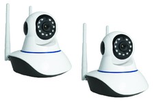 Kit 2 Telecamere Ip Camera Wi-Fi HD 720p Motorizzata Infrarossi Con App YOOSEE