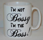 I'm Not Bossy I'm The Boss Becher PERSONALISIERT lustig Büro Arbeitskollege Manager Geschenk