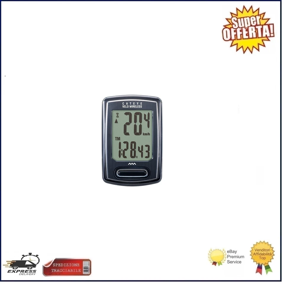 Ciclocomputer Wireless Per Bici Bicicletta Mtb Corsa City Cateye Velo Senza Filo - Imagen 1 de 1