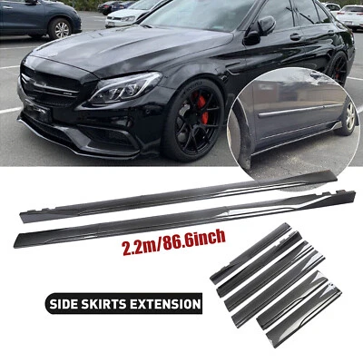 Carbon Fiber Side Skirt Rocker Panel Splitter Lip For Mercedes Benz W205 W204 Foto 1 de 4
