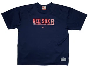 *VTG* Nike Dri-Fit Y2K MLB Red Sox Baseball Club Center Swoosh blau Shirt; XL - Bild 1 von 7