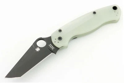 New Spyderco Paramilitary 2 /Jade G10 /M4 Tanto DLC /C81GM4PTBK2 /Discontinued - Image 1 of 2