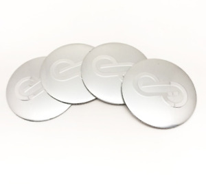 4pcs 45mm Silver Wheel Center Stickers Hub Stickers Rim Stickers Enkei