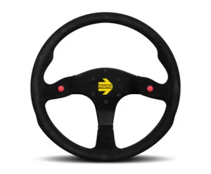 MOMO R1980/35S pour volant MOD80 350 mm-daim noir/rayons noirs - Photo 1/3
