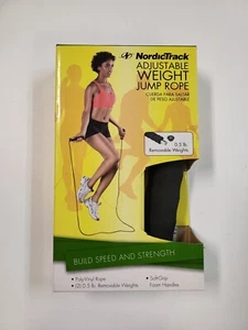 Nordictrack Adjustable Weight Jump Rope 0.5 LB. - Removable Weights - Picture 1 of 2
