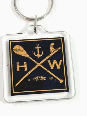 Vtg Hot Wax Surf Shop Keychain Surfing Beach  - Image 1 of 4