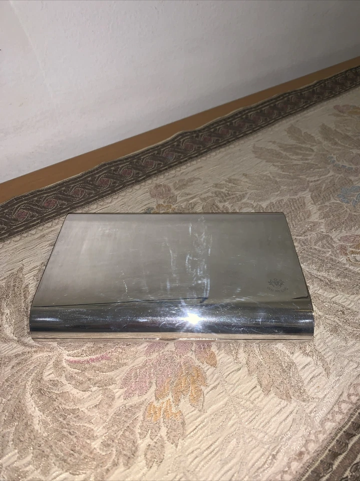 SCATOLA CARTE DA GIOCO DAL NEGRO In Silver Plated - Immagine 1 di 4