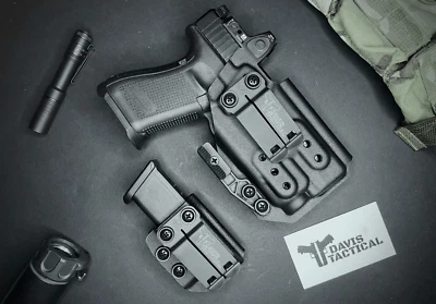 Davis Tactical IWB Light Bearing Kydex Holster For Glock 19 19X/23/32/45 TLR-7 - Image 1 of 4