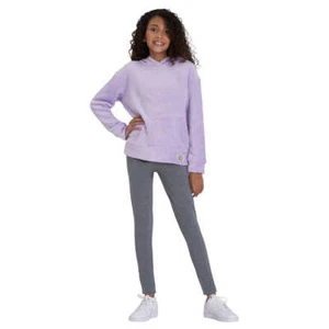 Lucky Brand Girls' Camo Plush Top & Legging 2-piece Set, Lavender/Gray M 10/12 - Picture 1 of 3