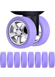 Luggage Wheel Covers for Suitcase,8Pcs Luggage Protection Covers for most 8-spin - Picture 1 of 7