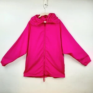 Vintage Kristen Blake Women's Pink Hooded Windbreaker Jacket Size Medium USA - Picture 1 of 12