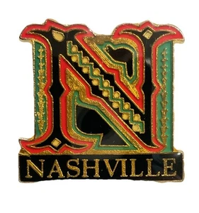 Prendedor elegante letra mayúscula N Nashville Tennessee Z9 - Imagen 1 de 4