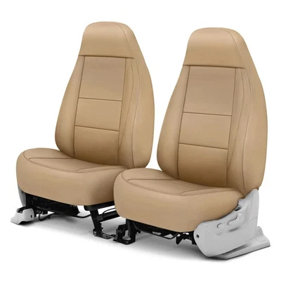 For Porsche Cayman 14-16 Genuine Leather 1st Row Beige Custom Seat Covers - Изображение 1 из 4