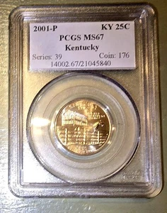 2001 P Kentucky State Quarter PCGS MS67  - Picture 1 of 2