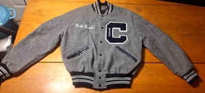 2008 DeLong Varsity Sz Large Letterman Jacket Wool Leather Patches Patches Ethan - Picture 1 of 13
