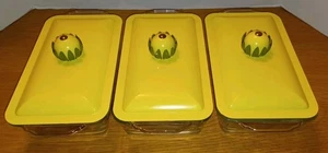 Anchor Hocking Fire King Auflaufform Ofengeschirr Atomic Gelb Glas Scheuern  - Bild 1 von 11