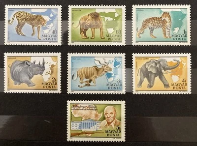Hungary 1981. African Animals & Kalman Kittenberger. MNH. Mi. 3470-76 - Image 1 of 2