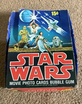 Vintage Star Wars Series 1 (Blue) Empty Display Box 1977 Topps - Image 1 of 4