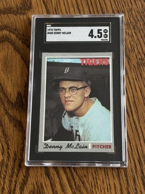 1970 Topps #400 Denny McLain Tigres de Detroit clasificación SGC 4,5 Foto 1 de 2