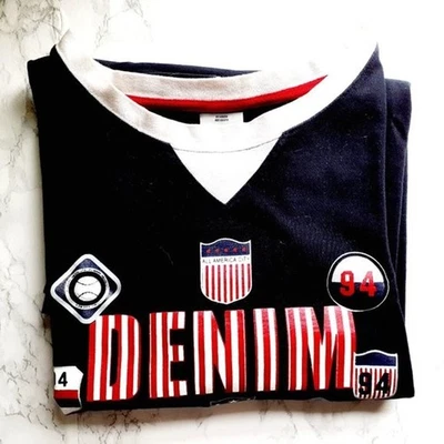 Camiseta de manga corta para hombre PJMark Absolute 100 % algodón azul marino estampados de mezclilla XXL Foto 1 de 4