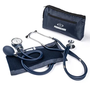 Blue Aneroid Sphygmomanometer & Stethoscope Manual BP Kit w/ Case - Picture 1 of 12