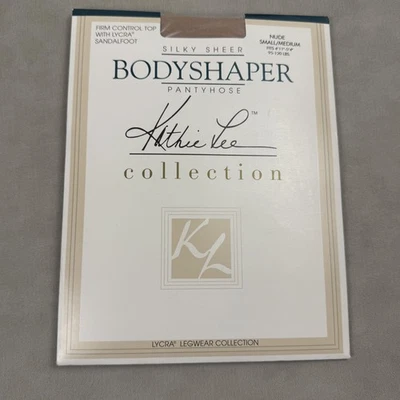 Kathie Lee Bodyshaper Pantyhose Womens Small/Medium Nude Sheer Lycra Made in USA - Image 1 of 4