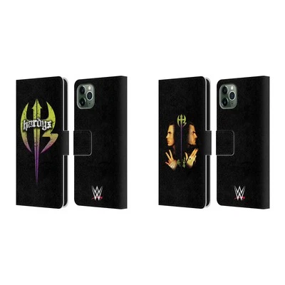 OFFICIAL WWE THE HARDY BOYZ LEATHER BOOK WALLET CASE FOR APPLE iPHONE PHONES - Image 1 of 4