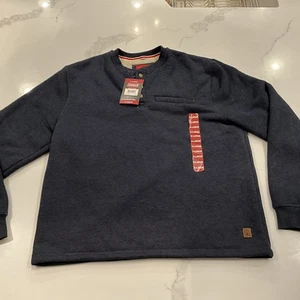 Coleman Mens XL Blue Sherpa Lined Waffle Henley Pullover Shirt Chest Pocket NWT - Picture 1 of 7
