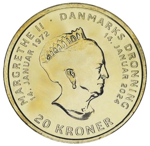 Denmark 20 Kroner 2024 UNC Commemorative - Abdication of Queen Margrethe II - Picture 1 of 2
