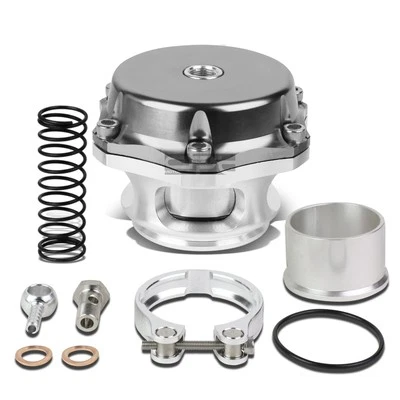 VÁLVULA DE SOPLADO UNIVERSAL ALUMINIO TURBO T2 TROMPETA BOV 50MM BANDA V PSI PLATA Foto 1 de 4