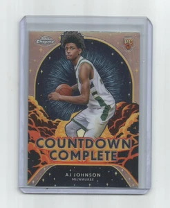 AJ JOHNSON (Milwaukee) 2024-25 TOPPS CHROME COUNTDOWN COMPLETE REF RC #CC-22 - Picture 1 of 2