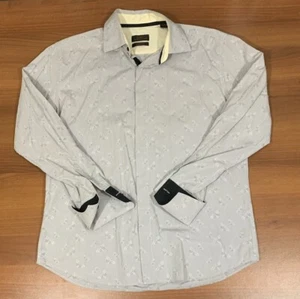 Steven Land Shirt Mens 16 1/2 34/35 Button Up Butterfly French Cuff Trim Fit - Picture 1 of 7
