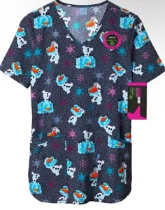 Scrubstar Women's Olaf Meltdown Scrub Top, Size 3XL - Picture 1 of 2