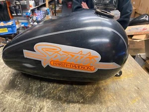 Vtg Mustang Gas TAnk Harley Sportster Custom chopper Single cap Ironhead Evo - Picture 1 of 15