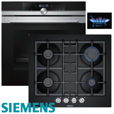 Gasherd Siemens Herdset Autark Elektro Backofen + GAS Glaskeramik Kochfeld Neu - Bild 1 von 4
