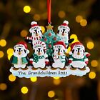 Personalised Family Christmas Tree Xmas Decoration Ornament - Penguin 2 to 9
