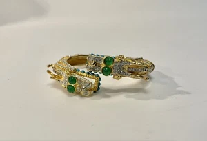 Kenneth Jay Lane Armreif zweiköpfig Drache goldfarben - Bild 1 von 4