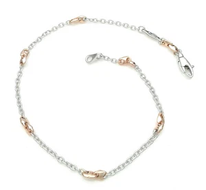 Pulsera ZANCAN En de Oro Blanco Y Rosas ' 18CT Hecho en Italia - Imagen 1 de 1