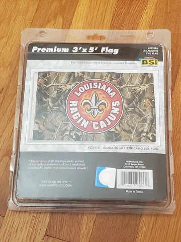 Louisiana Lafayette Ragin' Cajuns Premium 3' x 5' Team Flag BSI Camouflage Camo Cover