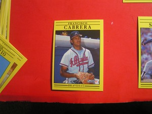 1991 Fleer Braves Team Lot of 10 Baseball cards. Stanton Cabrera Castillo Bell..