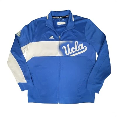UCLA Bruins Adidas Track Jacket Womens Large Blue White Pockets Zip Lightweight - Image 1 of 4