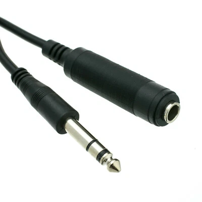 1/4" Stereo Extension Cable Male to Female Audio Cable Cord 6 10 15 25 50 100 ft - Image 1 of 3