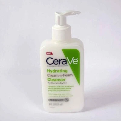 CeraVe Hydrating Cream to Foam Cleanser 8 Oz Normal to Dry Skin Fragrance Free - Image 1 of 4