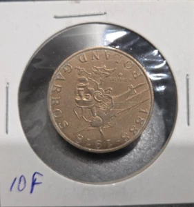 Franc 1888-1918 Roland Garros 10 Franc 1988 - Picture 1 of 4