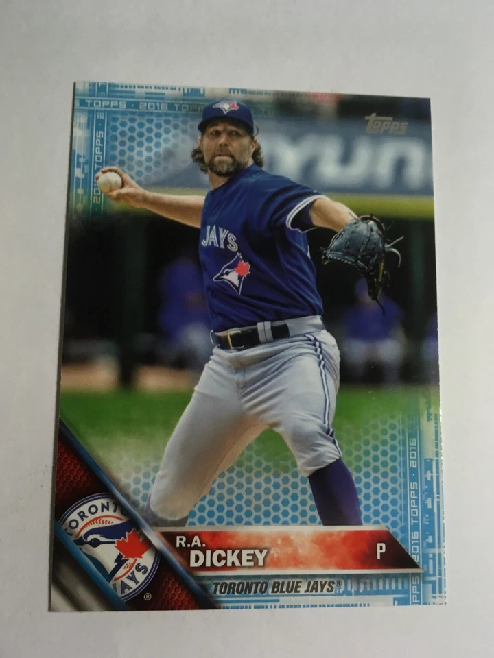 2016 Topps Mini Blue Parallel R.A. Dickey Blue Jays 493 #'d /10 Rare Low S&H - Image 1 of 1
