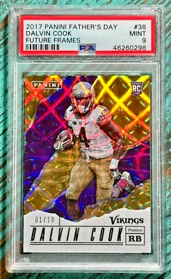 DALVIN COOK 2017 Panini Father's Day Future Frames #38 Rookie 1/10 PSA 9 Pop 1 - Image 1 of 2