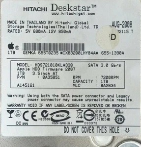 Hitachi 0A35851 1TB 7.2KRPM 3Gbps SATA LFF 3.5" Hard Disk Drive HDS721010KLA330 - Picture 1 of 1